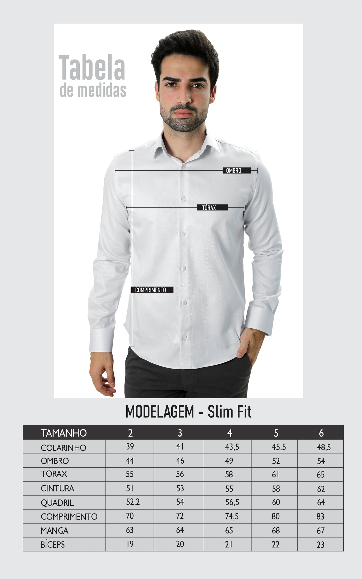 Camisa Jeans Manga Longa Slim Fit Delavê