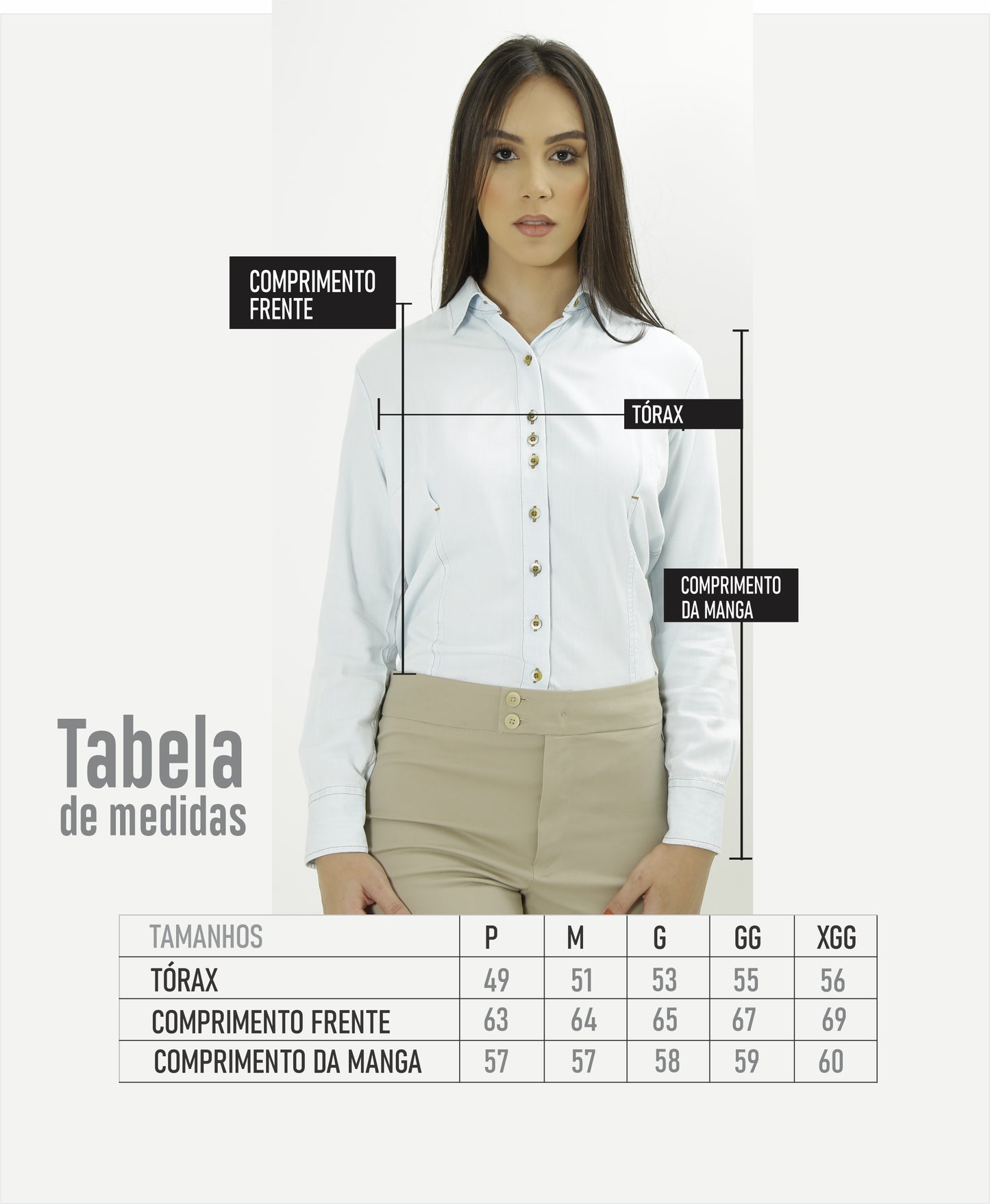 Camisa Manga Longa Linho Donna Xadrez