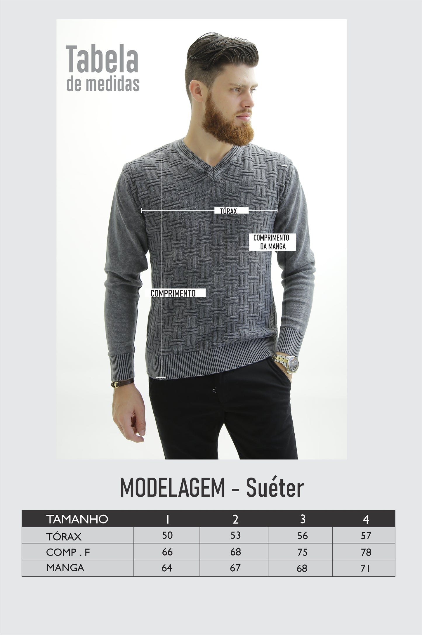 Suéter Tricot 3d Estonado Ushuaia