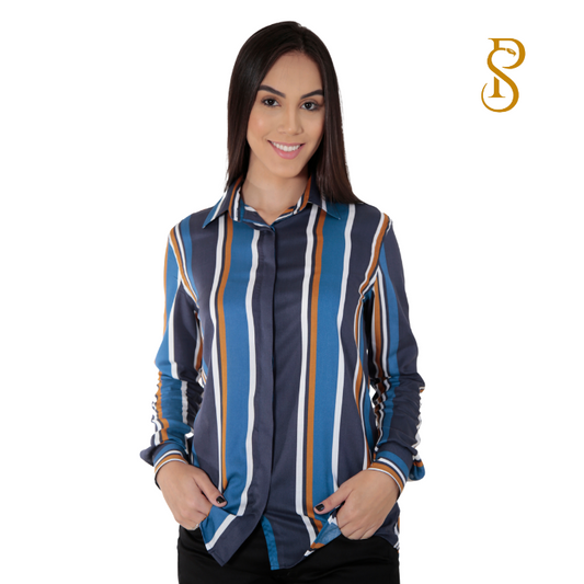 Camisa Feminina Manga Longa Viscose