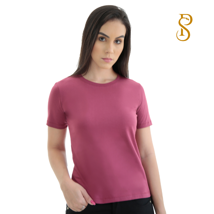 Camiseta Feminina T-Shirt Baby Long Gola Redonda