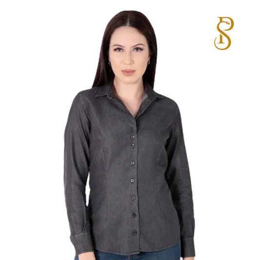 Camisa Manga Longa Donna Jeans River