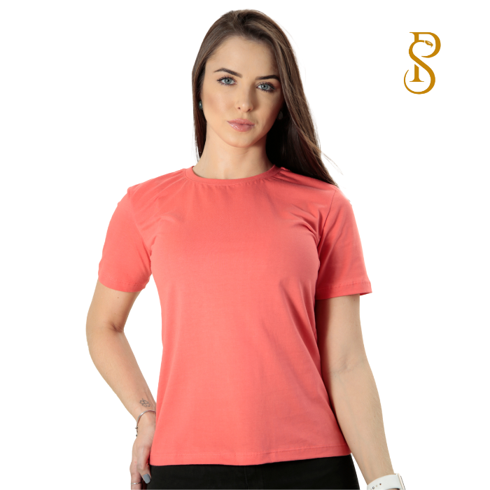 Camiseta Feminina T-Shirt Baby Long Gola Redonda