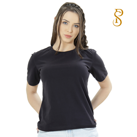 Camiseta Feminina T-Shirt Baby Long Gola Redonda