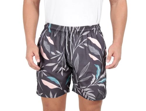 Short Praia Estampado Com Elastano