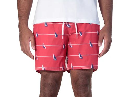 Short Praia Estampado Com Elastano