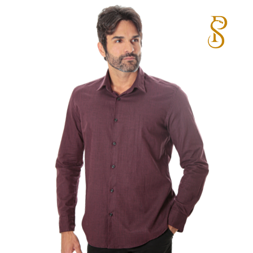 Camisa Social Manga Longa Slim Fit Flamê